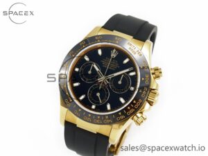 Daytona 116518 QF 1:1 Best Edition Black Dial on Oysterflex Strap SH4130 V3 (Gain Weight) - Image 4
