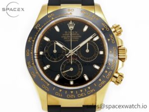 Daytona 116518 QF 1:1 Best Edition Black Dial on Oysterflex Strap SH4130 V3 (Gain Weight) - Image 2