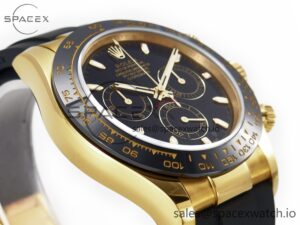 Daytona 116518 QF 1:1 Best Edition Black Dial on Oysterflex Strap SH4130 V3 (Gain Weight) - Image 6