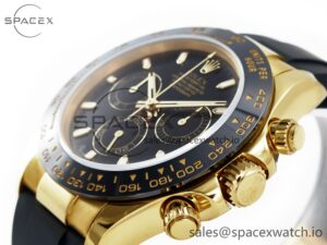 Daytona 116518 QF 1:1 Best Edition Black Dial on Oysterflex Strap SH4130 V3 (Gain Weight) - Image 5