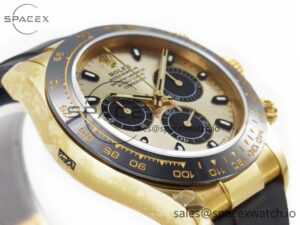 Daytona 116518 QF 1:1 Best Edition YG/Black Dial on Oysterflex Strap SH4130 V3 (Gain Weight) - Image 6
