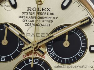 Daytona 116518 QF 1:1 Best Edition YG/Black Dial on Oysterflex Strap SH4130 V3 (Gain Weight) - Image 9