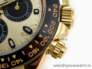 Daytona 116518 QF 1:1 Best Edition YG/Black Dial on Oysterflex Strap SH4130 V3 (Gain Weight) - Image 10