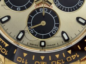 Daytona 116518 QF 1:1 Best Edition YG/Black Dial on Oysterflex Strap SH4130 V3 (Gain Weight) - Image 11