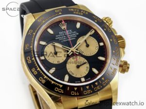 Daytona 116518 QF 1:1 Best Edition Black/YG Dial on Oysterflex Strap SH4130 V3 (Gain Weight) - Image 3