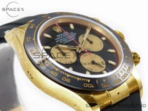 Daytona 116518 QF 1:1 Best Edition Black/YG Dial on Oysterflex Strap SH4130 V3 (Gain Weight) - Image 6