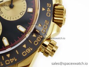 Daytona 116518 QF 1:1 Best Edition Black/YG Dial on Oysterflex Strap SH4130 V3 (Gain Weight) - Image 12