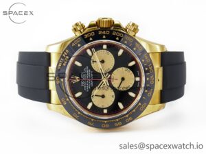 Daytona 116518 QF 1:1 Best Edition Black/YG Dial on Oysterflex Strap SH4130 V3 (Gain Weight) - Image 8