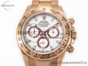 Daytona 116505 QF 1:1 Best Edition White Dial on RG Bracelet SH4130 V3 (Gain Weight) - Image 2