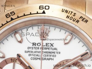 Daytona 116505 QF 1:1 Best Edition White Dial on RG Bracelet SH4130 V3 (Gain Weight) - Image 7