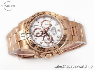 Daytona 116505 QF 1:1 Best Edition White Dial on RG Bracelet SH4130 V3 (Gain Weight) - Image 12