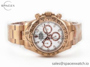 Daytona 116505 QF 1:1 Best Edition White Dial on RG Bracelet SH4130 V3 (Gain Weight) - Image 13