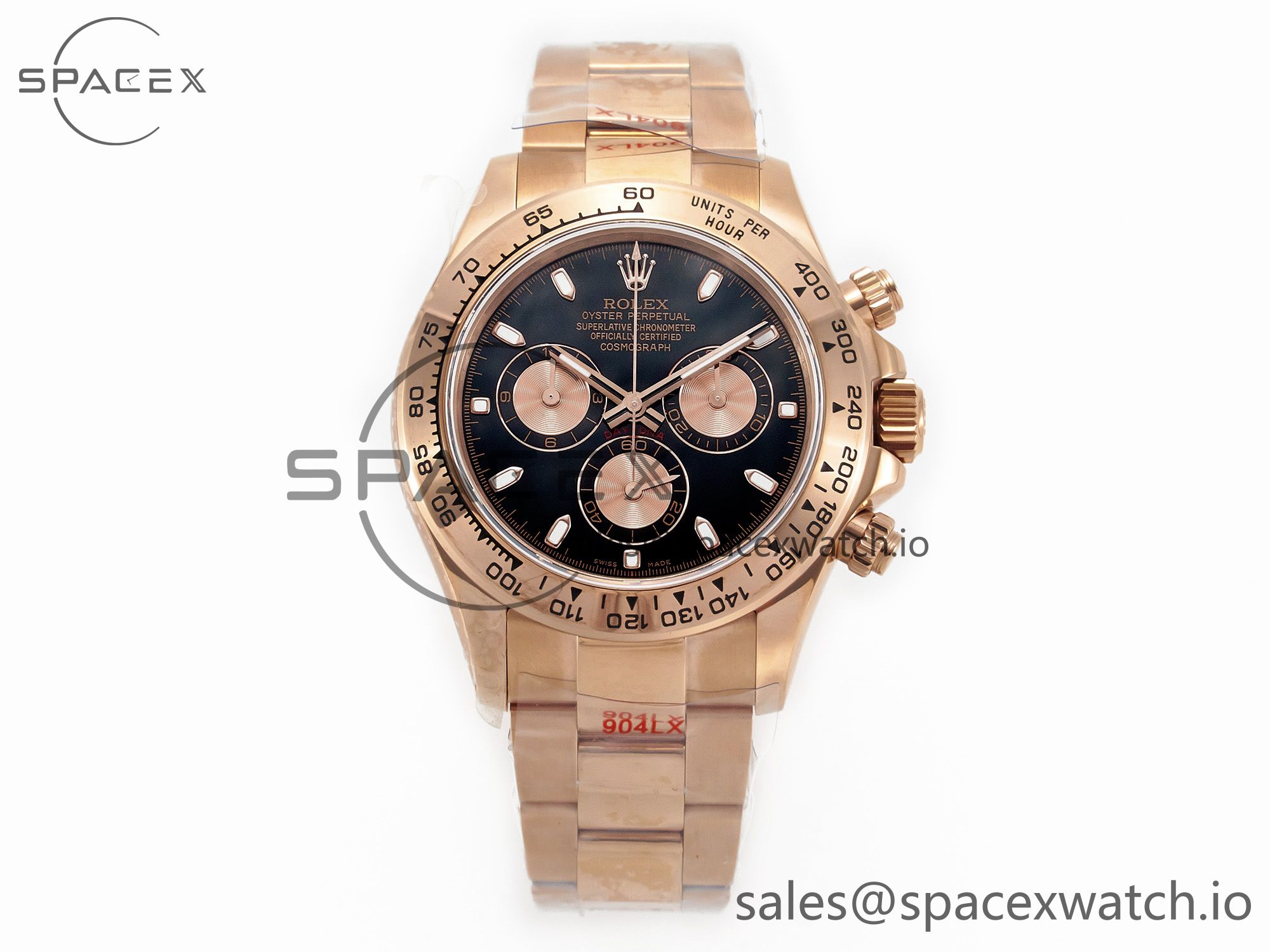 IMG_5942 拷贝 Daytona 116505 QF 1:1 Best Edition Black/RG Dial on RG Bracelet SH4130 V3 (Gain Weight) - Image 1