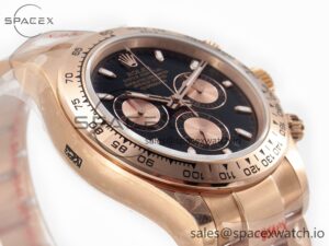 Daytona 116505 QF 1:1 Best Edition Black/RG Dial on RG Bracelet SH4130 V3 (Gain Weight) - Image 6