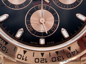 Daytona 116505 QF 1:1 Best Edition Black/RG Dial on RG Bracelet SH4130 V3 (Gain Weight) - Image 11