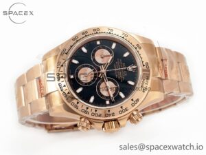 Daytona 116505 QF 1:1 Best Edition Black/RG Dial on RG Bracelet SH4130 V3 (Gain Weight) - Image 7