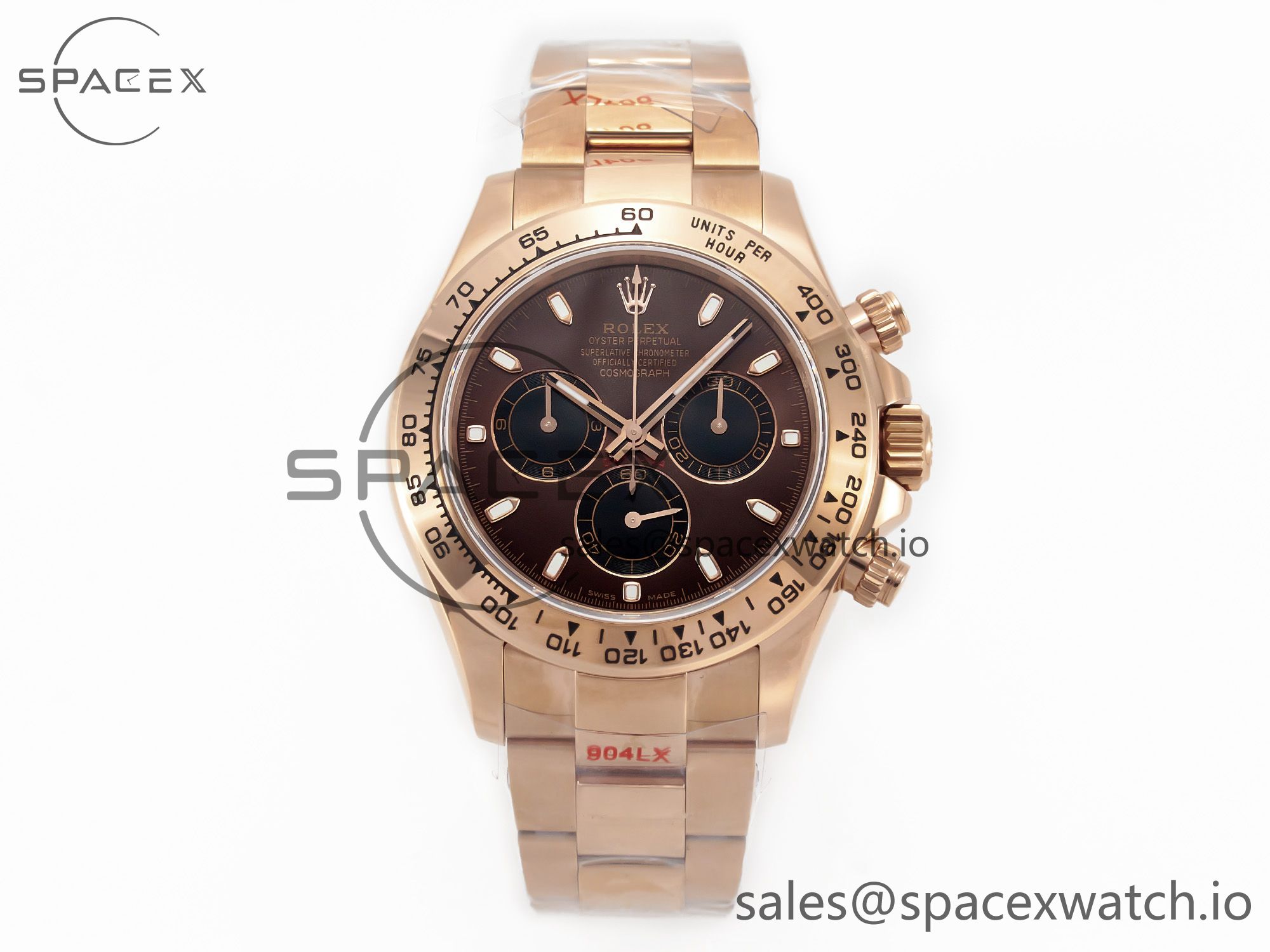 IMG_5972 拷贝 Daytona 116505 QF 1:1 Best Edition Brown Dial on RG Bracelet SH4130 V3 (Gain Weight) - Image 1