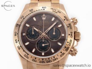 Daytona 116505 QF 1:1 Best Edition Brown Dial on RG Bracelet SH4130 V3 (Gain Weight) - Image 2