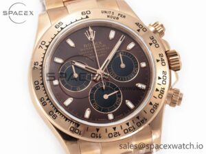 Daytona 116505 QF 1:1 Best Edition Brown Dial on RG Bracelet SH4130 V3 (Gain Weight) - Image 3