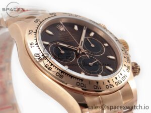 Daytona 116505 QF 1:1 Best Edition Brown Dial on RG Bracelet SH4130 V3 (Gain Weight) - Image 6