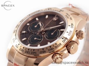 Daytona 116505 QF 1:1 Best Edition Brown Dial on RG Bracelet SH4130 V3 (Gain Weight) - Image 5