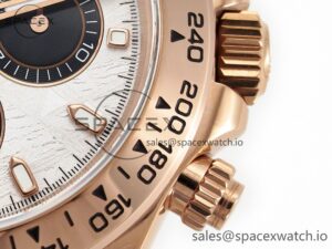 Daytona 116505 QF 1:1 Best Edition Meteorite Dial on RG Bracelet SH4130 V3 (Gain Weight) - Image 12