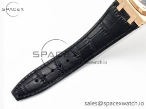 Royal Oak 41mm 15400 RG APSF 1:1 Best Edition Black Dial on Black Leather Strap SA3120 Super Clone V4 (Gain Weight) - Image 21