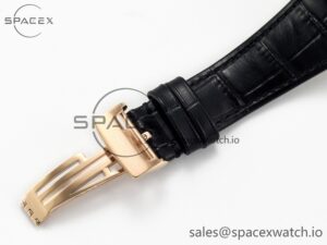 Royal Oak 41mm 15400 RG APSF 1:1 Best Edition Black Dial on Black Leather Strap SA3120 Super Clone V4 (Gain Weight) - Image 22