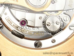 Royal Oak 41mm 15400 RG APSF 1:1 Best Edition Black Dial on Black Leather Strap SA3120 Super Clone V4 (Gain Weight) - Image 20