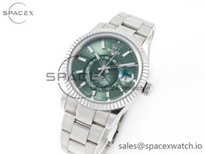 Sky-dweller SS Noob Best Edition Green Dial on SS Jubilee Bracelet A23J - Image 4