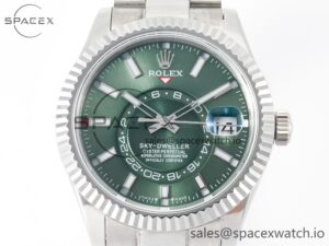 Sky-dweller SS Noob Best Edition Green Dial on SS Jubilee Bracelet A23J - Image 2