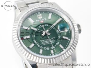 Sky-dweller SS Noob Best Edition Green Dial on SS Jubilee Bracelet A23J - Image 3