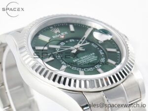 Sky-dweller SS Noob Best Edition Green Dial on SS Jubilee Bracelet A23J - Image 6