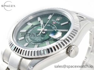 Sky-dweller SS Noob Best Edition Green Dial on SS Jubilee Bracelet A23J - Image 5