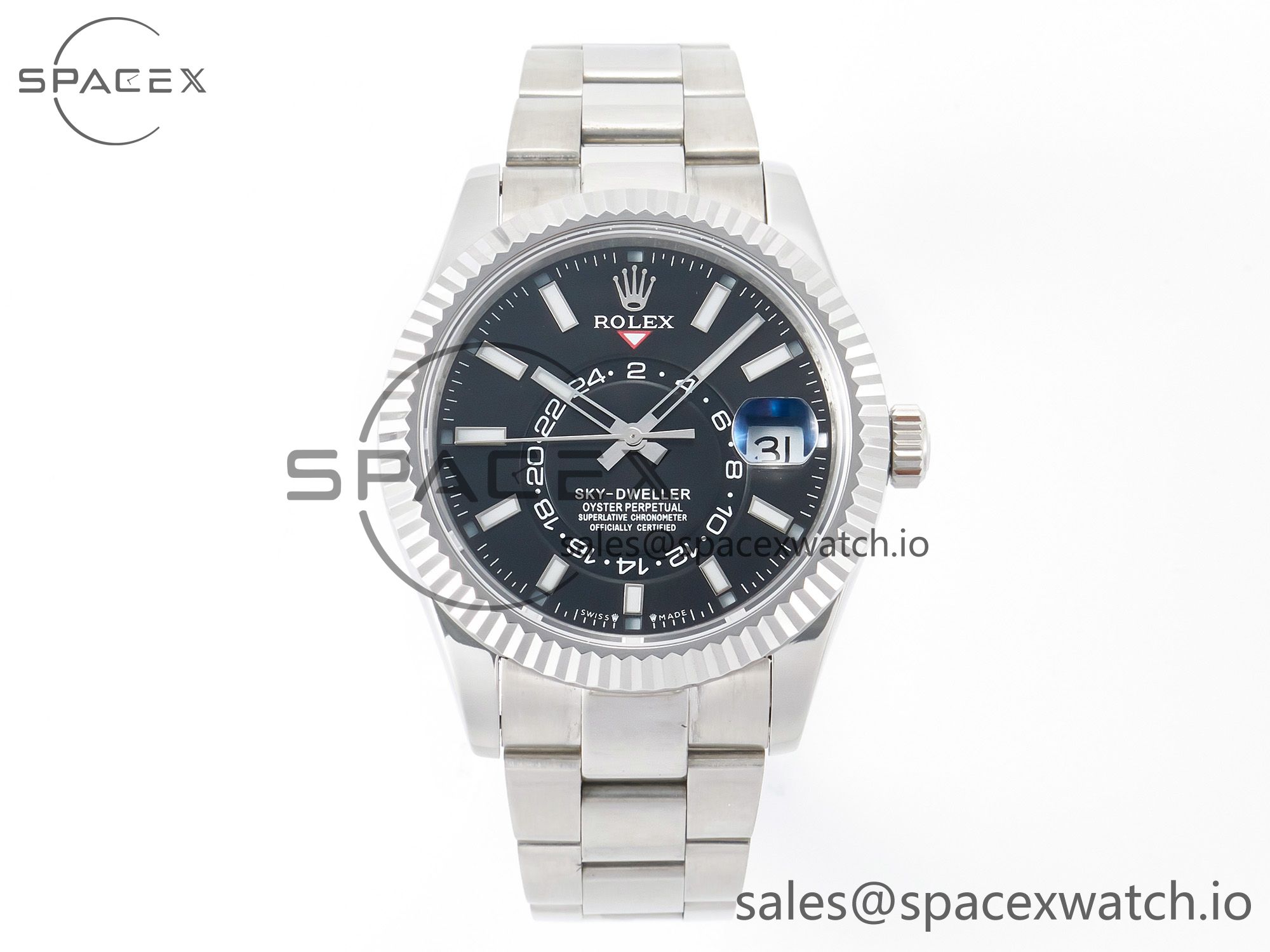 IMG_6484 拷贝 Sky-dweller SS Noob Best Edition Black Dial on SS Jubilee Bracelet A23J - Image 1