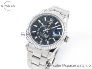 Sky-dweller SS Noob Best Edition Black Dial on SS Jubilee Bracelet A23J - Image 4