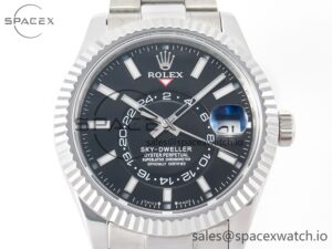 Sky-dweller SS Noob Best Edition Black Dial on SS Jubilee Bracelet A23J - Image 2
