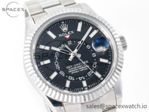 Sky-dweller SS Noob Best Edition Black Dial on SS Jubilee Bracelet A23J - Image 3