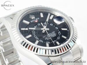 Sky-dweller SS Noob Best Edition Black Dial on SS Jubilee Bracelet A23J - Image 6