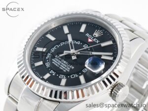 Sky-dweller SS Noob Best Edition Black Dial on SS Jubilee Bracelet A23J - Image 5