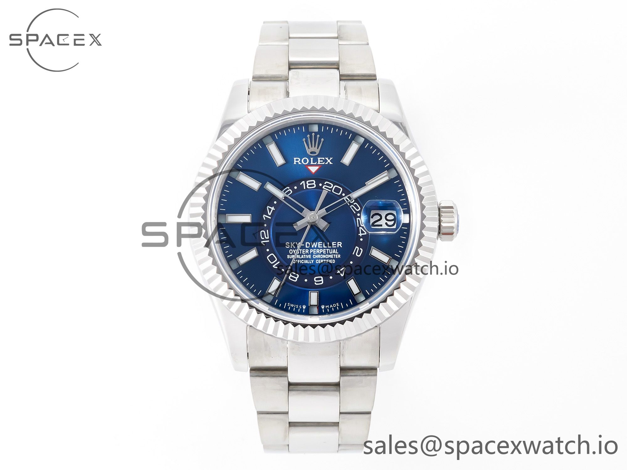 IMG_6498 拷贝 Sky-dweller SS Noob Best Edition Blue Dial on SS Jubilee Bracelet A23J - Image 1
