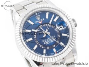Sky-dweller SS Noob Best Edition Blue Dial on SS Jubilee Bracelet A23J - Image 3