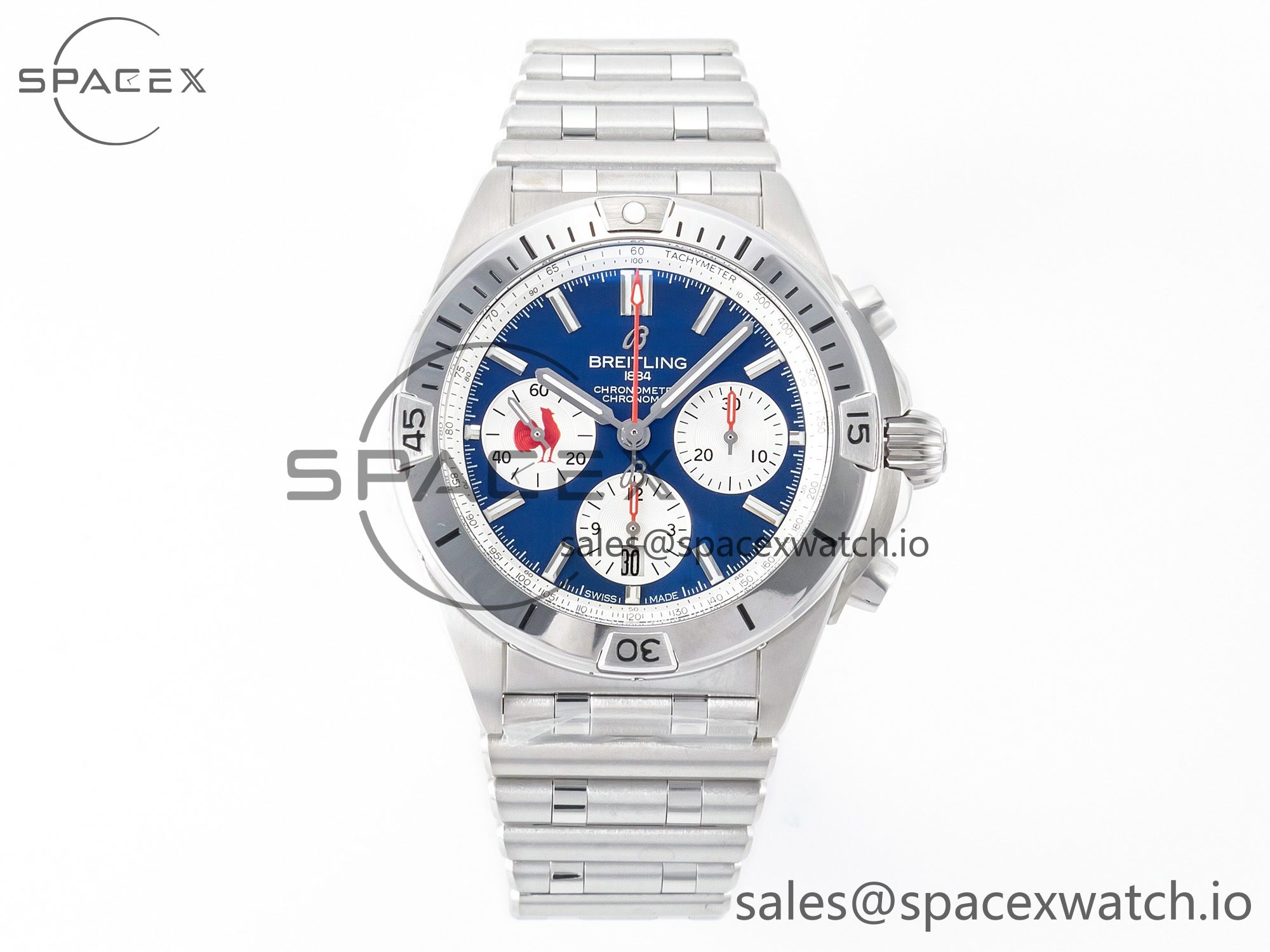 IMG_6517 拷贝 Chronomat B01 France 42mm SS BLSF 1:1 Best Edition Blue Dial on SS Bracelet A7750 - Image 1