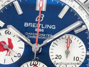 Chronomat B01 France 42mm SS BLSF 1:1 Best Edition Blue Dial on SS Bracelet A7750 - Image 8