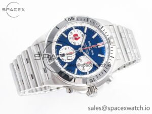 Chronomat B01 France 42mm SS BLSF 1:1 Best Edition Blue Dial on SS Bracelet A7750 - Image 7