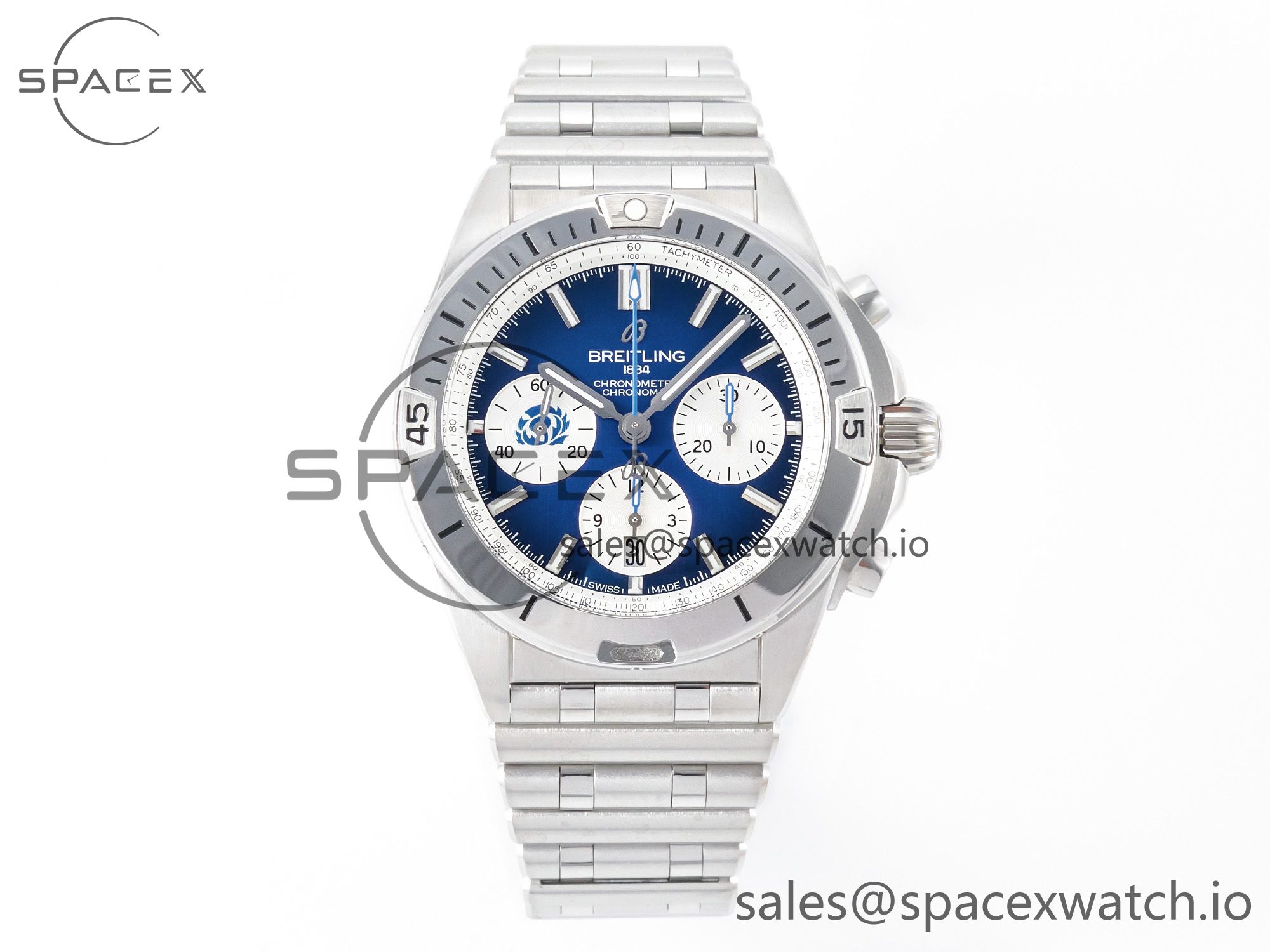 IMG_6552 拷贝 Chronomat B01 Scotland 42mm SS BLSF 1:1 Best Edition Blue Dial on SS Bracelet A7750 - Image 1