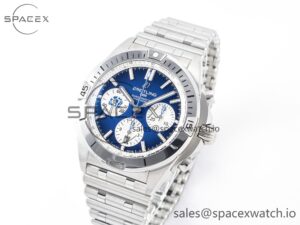 Chronomat B01 Scotland 42mm SS BLSF 1:1 Best Edition Blue Dial on SS Bracelet A7750 - Image 4