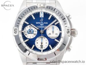 Chronomat B01 Scotland 42mm SS BLSF 1:1 Best Edition Blue Dial on SS Bracelet A7750 - Image 2