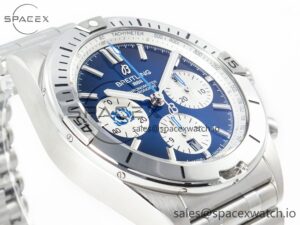 Chronomat B01 Scotland 42mm SS BLSF 1:1 Best Edition Blue Dial on SS Bracelet A7750 - Image 6