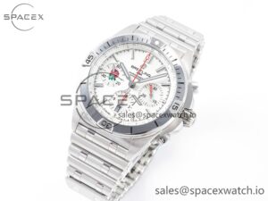 Chronomat B01 England 42mm SS BLSF 1:1 Best Edition White Dial on SS Bracelet A7750 - Image 4